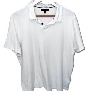 Banana Republic Polo Shirt Mens XXL White Collared Short Sleeve Embroidered Logo